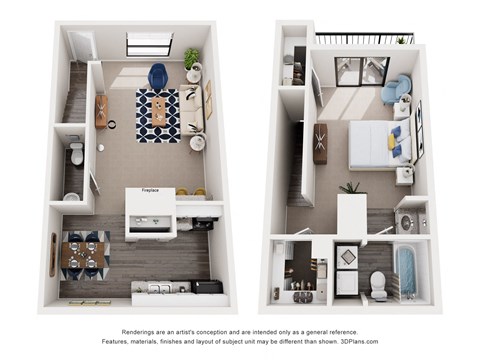 Apartments in Houston, TX for Rent – Magnolia Terrace – 1 Bed, 1.5 Bath, 811 sq. ft. Begnoia